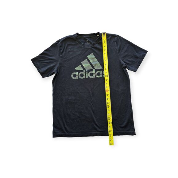 ADIDAS ESSENTIALS Camouflage LOGO cotton TEE SHIRT BLACK Mens M - Picture 2 of 6